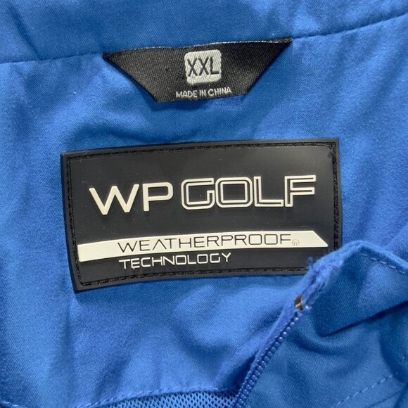 WP GOLF WEATHERPROOF Men's Blue Shacket Poly Half Zip Front Zip Pockets Size XXL - Picture 5 of 6